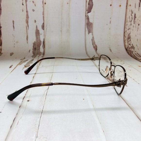 Coach Rectangular Brown Tortoise Eyeglasses Glasses Frames NWOT - Picture 6 of 12